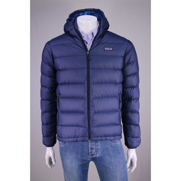 Patagonia Other - Patagonia Navy Blue Down Puffer Puff Hooded Jacket Men's Small